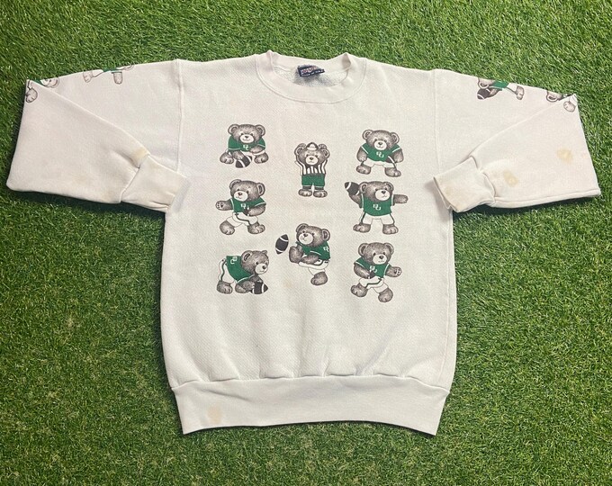 Vintage Baylor University Crewneck Sweatshirt Jansport Made USA Size Youth Large NCAA College Football Waco Texas 1990s Pull Over Oversized