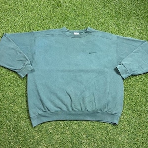 Vintage Nike Crewneck Sweatshirt Size Large L Nike Check Air Jordan Just Do It Classic Sportswear Pull Over Oversized Warm