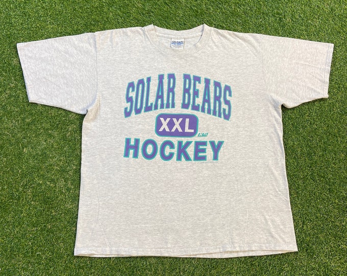 Vintage Orlando Solar Bears T Shirt Tee Gildan Size Xtra Large XL Sportswear NHL Hockey Florida Classic 1990s 90s