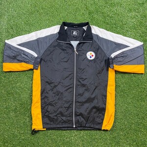 Vintage Pittsburgh Steelers Windbreaker Jacket Starter Size Xtra Large XL NFL Football Light Rain Coat