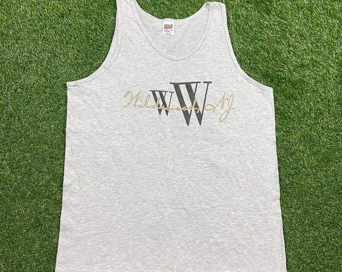 Vintage Wild World New Jersey NJ Tank Top Shirt Anvil Made USA Size Xtra Large XL Vacation Tourism 1990's 90's New York Ny