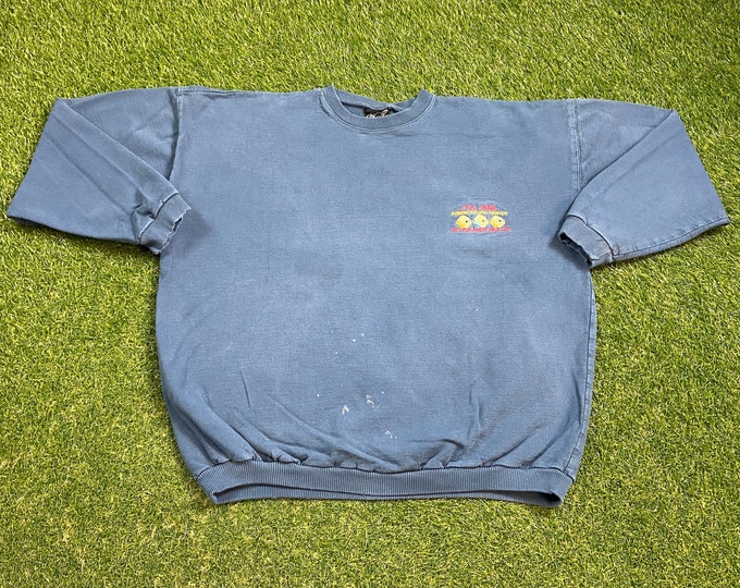 Vintage Sea Saba Crewneck Sweatshirt Made Size Xtra Large XL Snorkeling Scuba Aquatic Deep Blue Sea Planet Ocean Scuba Diving 1990s 90s