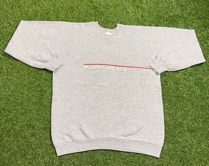 Vintage Murphy Brown Crewneck Sweatshirt Made USA Size Xtra Large XL Classic Television Show Tv Sitcom 1990s 90s Pull Over Oversized