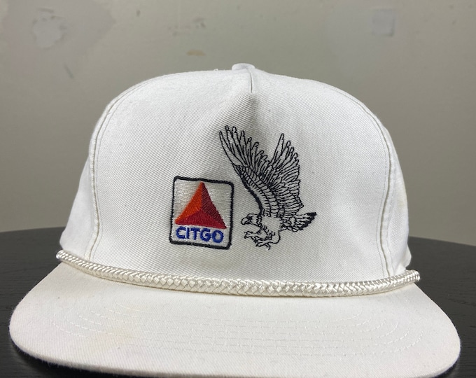 Vintage Citgo Snapback Hat Cap OSFA Eagle Gas Oil Petroleum Corporation 1980s 80s