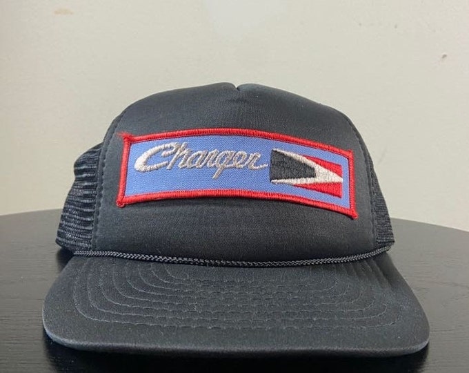 Vintage Charger Snapback Hat Cap OSFA Dodge Classic Car Speedway NASCAR Daytona 500 Motorsports 1990s 90s