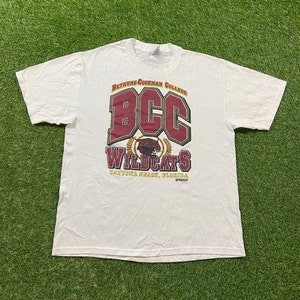 Vintage Bethune Cookman College T Shirt Tee Hanes Size Large L Daytona Beach Florida BCC Wildcats NCAA College Football 1990s 90s