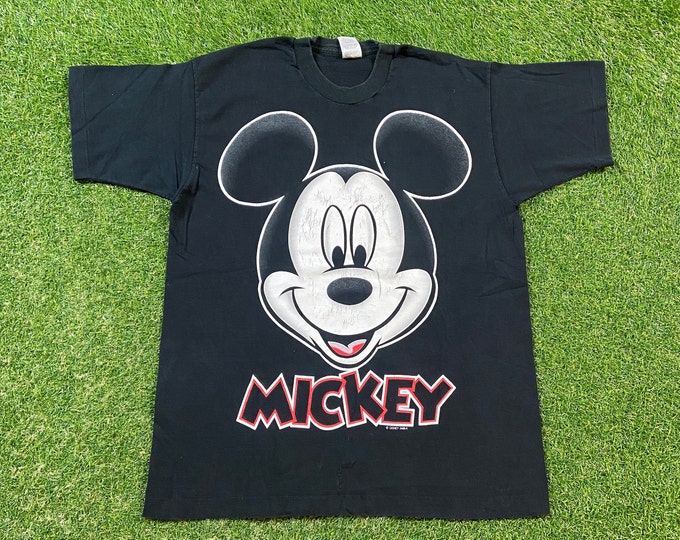 Vintage Mickey Mouse T Shirt Tee Made USA Size Xtra Large XL Walt Disney World Magic Kingdom WDW Disneyland 1990s 90s