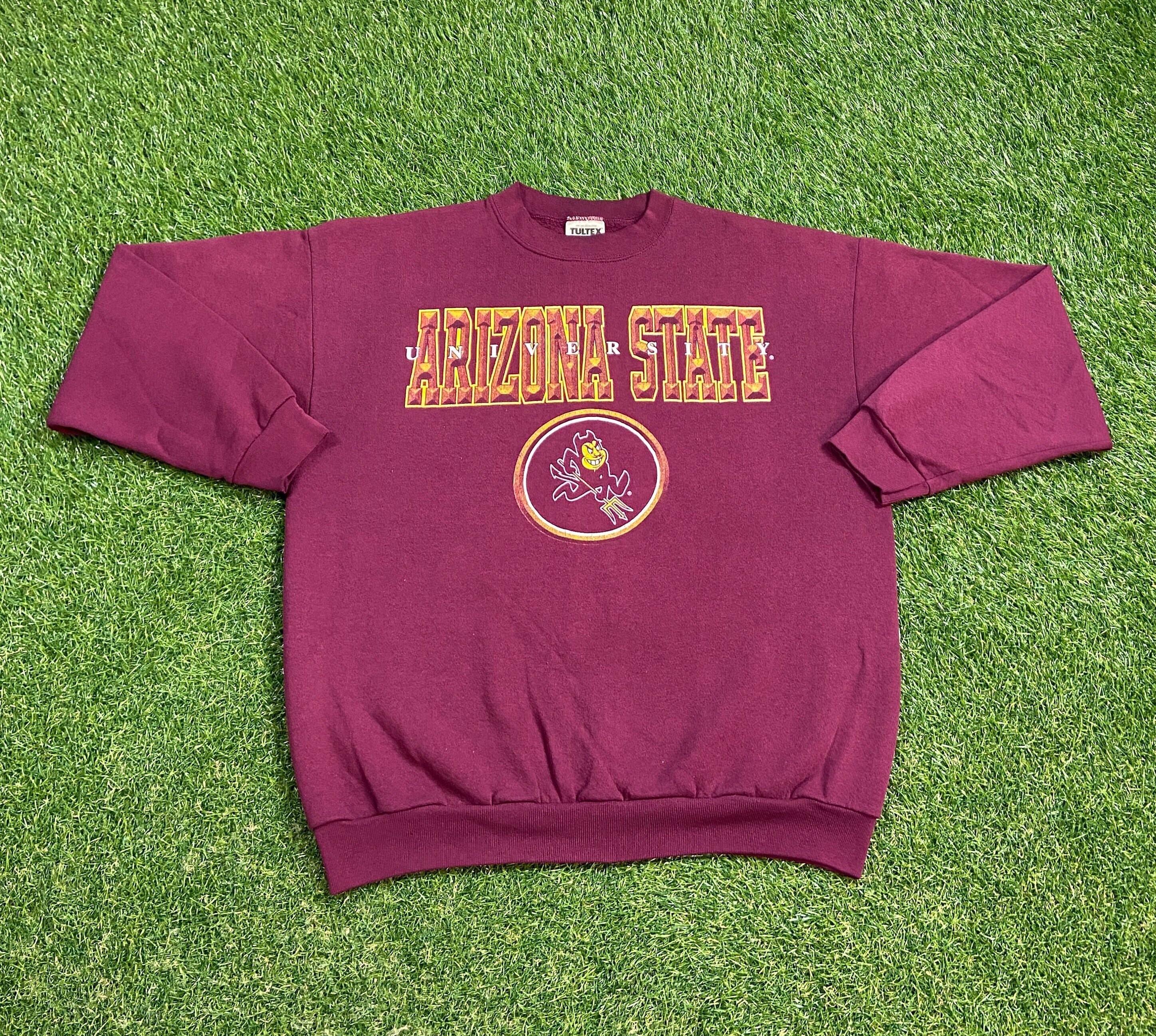 Vintage Arizona State University Crewneck Sweatshirt Made USA GroBe L 90er Jahre Phoenix Sun Devils ASU 1990er Jahre Classic Pull Over Etsy