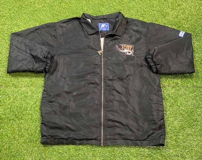 Vintage Rhein Fire Jacket Starter Size Large ELF Football Düsseldorf Germany Europe 00s Euro Nfl