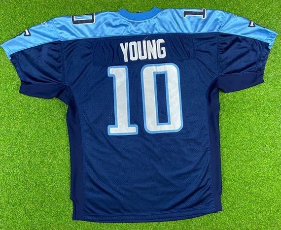 10 VINCE YOUNG Tennessee Titans NFL QB Red Throwback Jersey