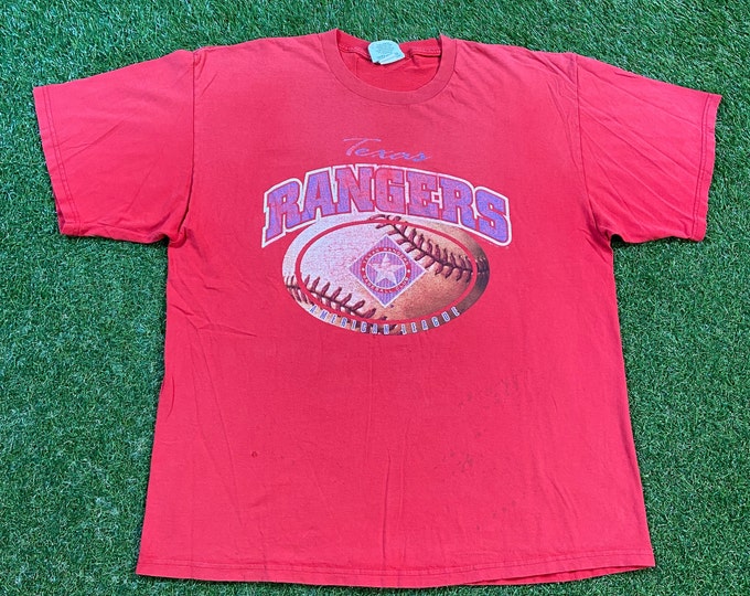 Vintage Texas Rangers T Shirt Tee Lee Sport Size XXL 2XL MLB Baseball 90s Arlington 1990s Classic