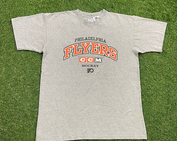 Vintage Philadelphia Flyers T Shirt Tee CCM Made in Canada Size Xtra Large XL NHL Hockey Eastern Conference Philly Pennsylvania