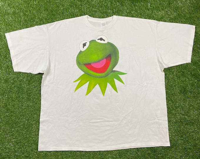 Vintage The Muppets Kermit The Frog T Shirt Tee Wild Oats Made USA Size 5X Classic TV Show