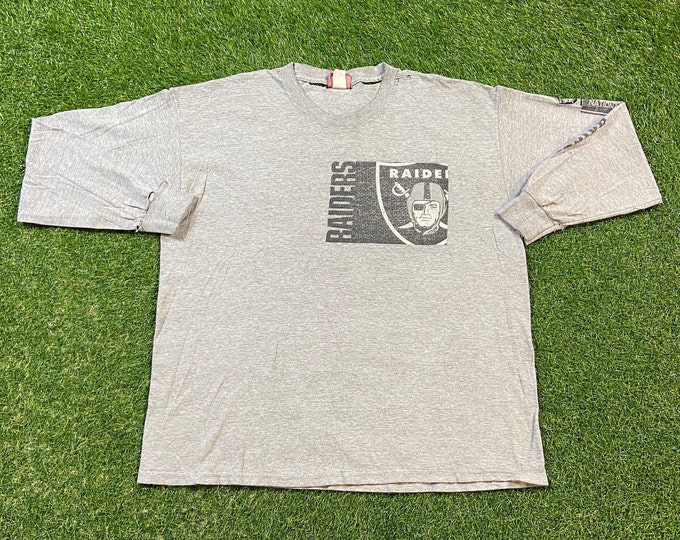 Vintage Oakland Raiders Long Sleeve Shirt Tee Size Xtra Large XL NFL Football California Las Vegas Los Angeles NWA 1990s 90s