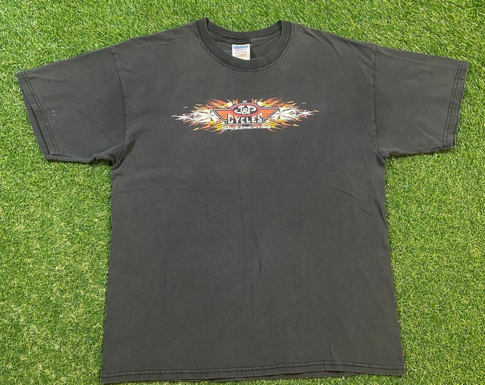 Vintage J&P Cycles T Shirt Tee Gildan Size Xtra Large XL Harley Davidson Bike Week HOG Motorcycle 00s