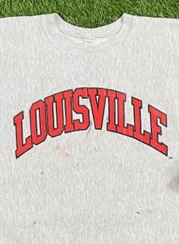 Vintage University of Louisville Crewneck Sweatshirt Champion -   Singapore