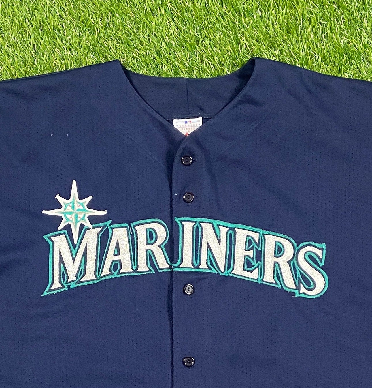 90's Ken Griffey Jr Seattle Mariners Majestic Authentic MLB BP Jersey Size  XL – Rare VNTG