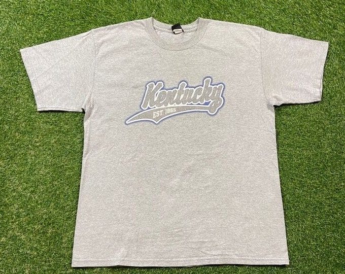 Vintage University of Kentucky Wildcats T Shirt Starter Size Xtra Large XL NCAA College Basketball Lexington Go Big Blue College UK Classic