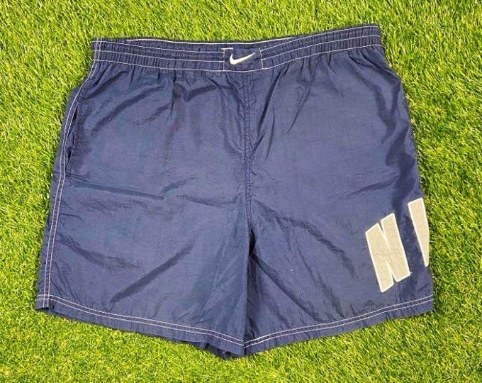 Vintage Nike Swim Trunks Size Large L Just Do it Classic Swoosh Athletic Gear Jordan Comfy Bathing Suit 1990s 90s