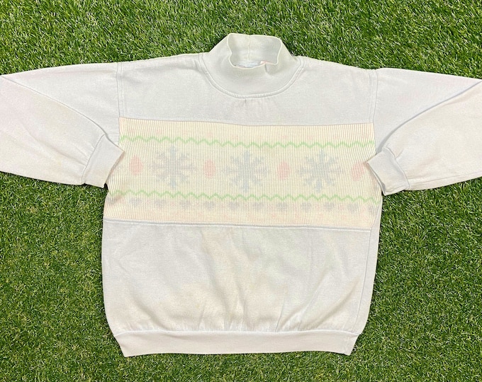 Vintage Baby Blue Justin Allen Turtleneck Sweater Size Medium M Quality 90s Comfortable Fit Warm Winter Fall Pull Over