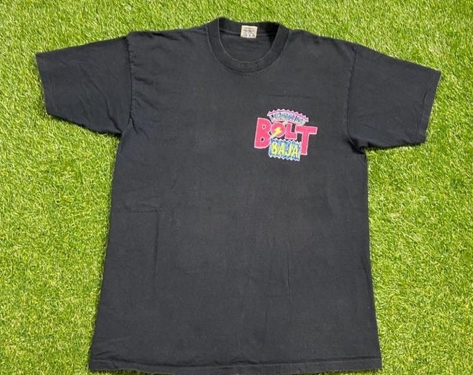 Vintage Baja Tequila T Shirt Tee Lightning Bolt Made USA Size Xtra Large XL Drink Alcohol Party Night Life Classic Liquor 1990s 90s