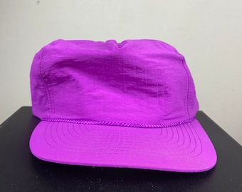 Vintage Plain Purple Snapback Hat OSFA Cap The Cincy Cape 1980s 1990s 80s 90s Custom Blank
