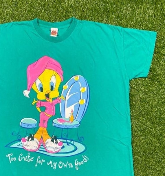 Vintage Tweety Bird T Shirt Tee OSFA Large Looney Tunes Warner