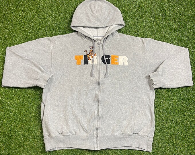Vintage Tigger Hoodie Sweatshirt Size Xtra Large XL Winnie the Pooh Bear Walt Disney World 80s 90s Wdw Disneyland Pull Over Oversized