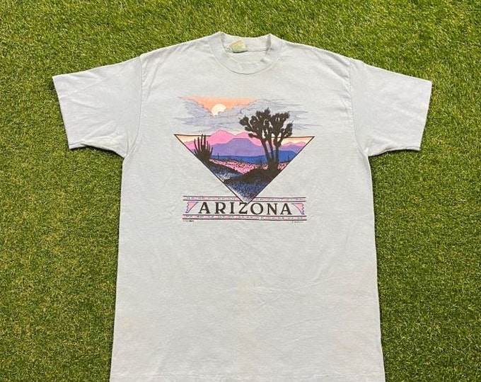Vintage Arizona T Shirt Tee Made USA Size Xtra Large XL Desert Phoenix 1980s 80s