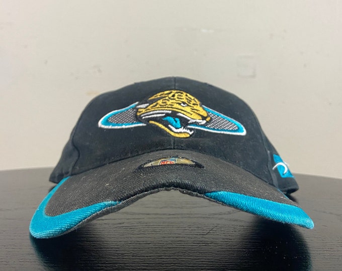 Vintage Jacksonville Jaguars Strap Back Hat OSFA NFL Football Afc Florida FL 1990s 90s