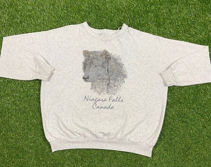 Vintage Niagara Falls Canada Crewneck Sweatshirt Size 2XL XXL Toronto Montreal Vancouver Pull Over 1980s 80s Distressed