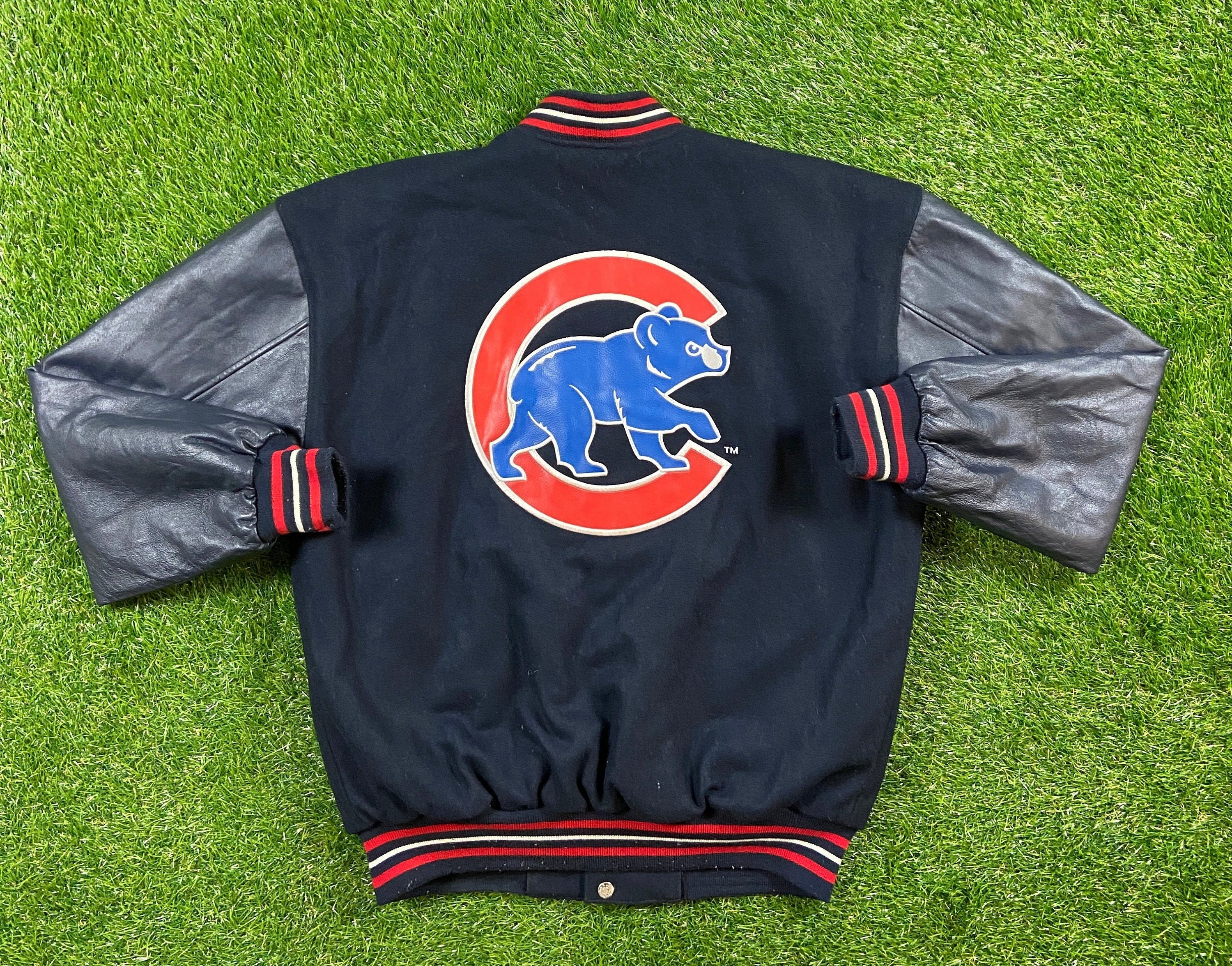 Vintage 1990's MLB CUBS Reversible Varsity Jacket Sz. S
