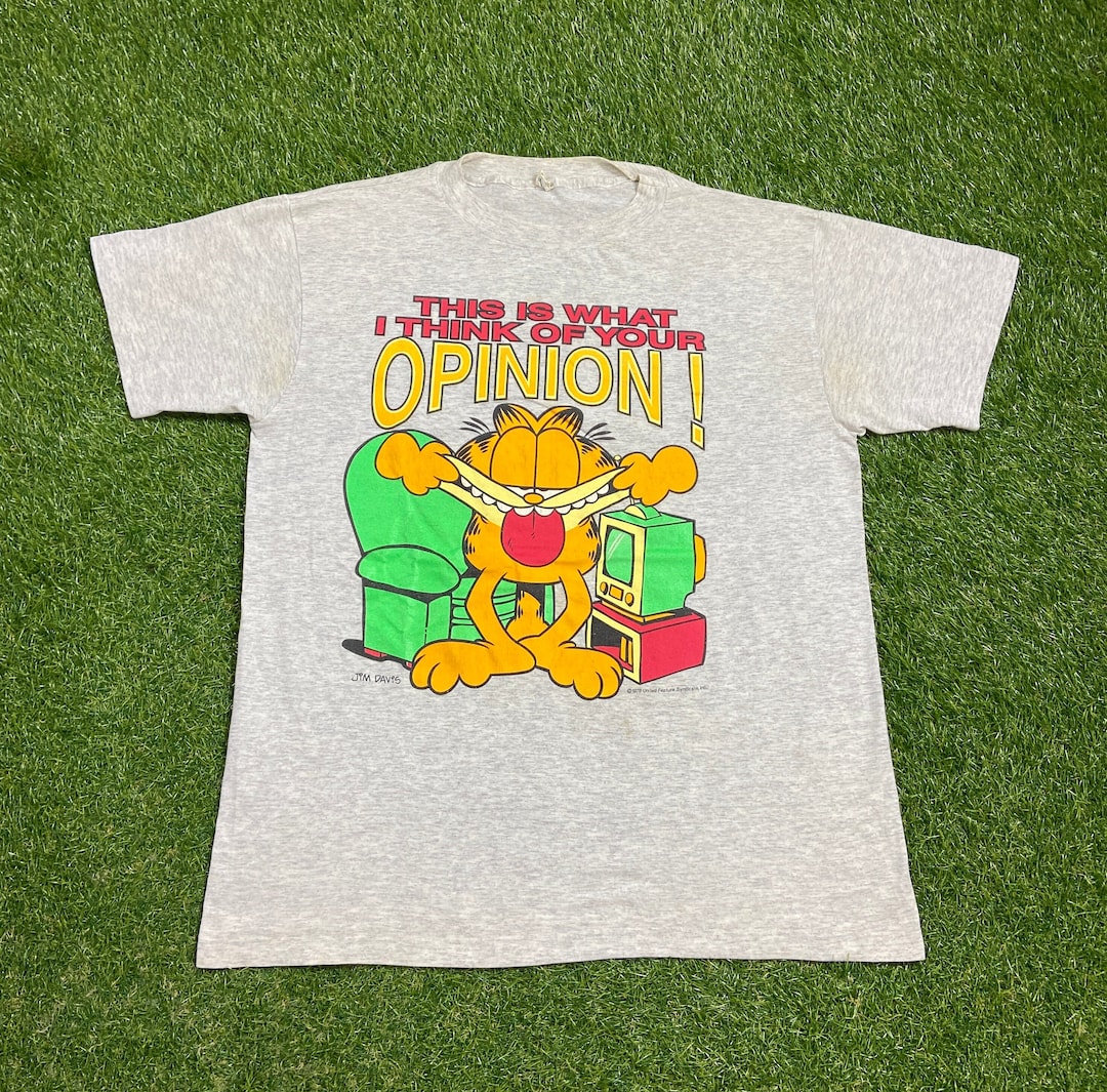 激レア ビンテージ 大判プリント 80s ガーフィールド ビックTシャツ USA アメリカ製 ガーフィールド プリントTシャツ - 古着屋