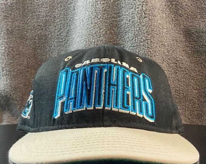 Vintage Carolina Panthers Snapback Hat Made Usa OSFA NFL Football Charlotte North Carolina NC 1990s 90s