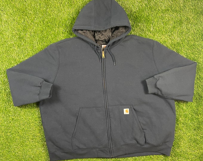 Vintage Carhartt Hoodie Sweater Size 4X Rare 1990s 90s American Apparel Warm Cozy Winter Comfy Outdoor Wear Work Wear Rugged