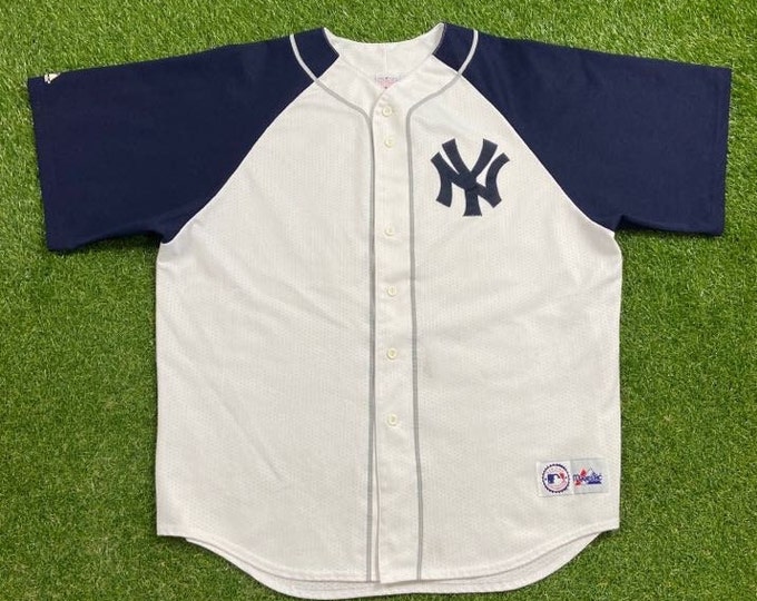 Vintage New York Yankees Jersey Majestic Size XXL 2XL MLB Baseball Nyc Bronx Jeter Classic 1990s 90s