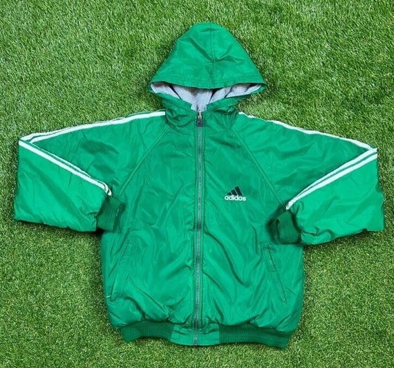 adidas green reversible jacket