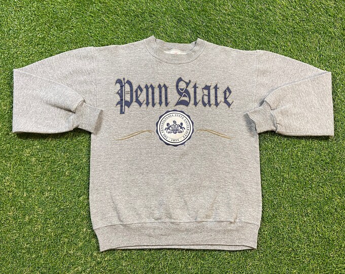 Vintage Penn State University Crewneck Sweatshirt Jerzees Made USA Medium M NCAA College Football Nittany Lions Pull Over Tri Blend Rayon