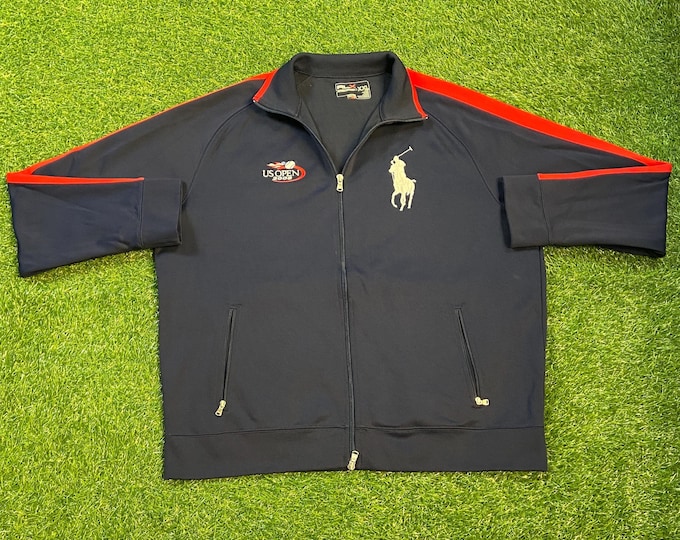 Vintage US Open 2008 Jacket Size XXL 2XL Ralph Lauren Polo New York Arthur Ashe Serena Williams Andre Agassi Tennis Grand Slam 00s