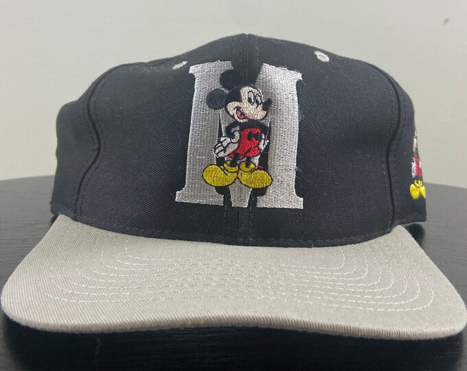 Vintage Mickey Mouse Snapback Hat Cap Mickey Unlimited OSFA Walt Disney World Disneyland Brand NEW Tags Deadstock 1990s 90s