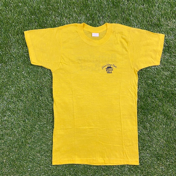 Vintage Pizza Hut T Shirt Tee Screen Stars Made USA Size Small S Classic Pizza 1980s 80s