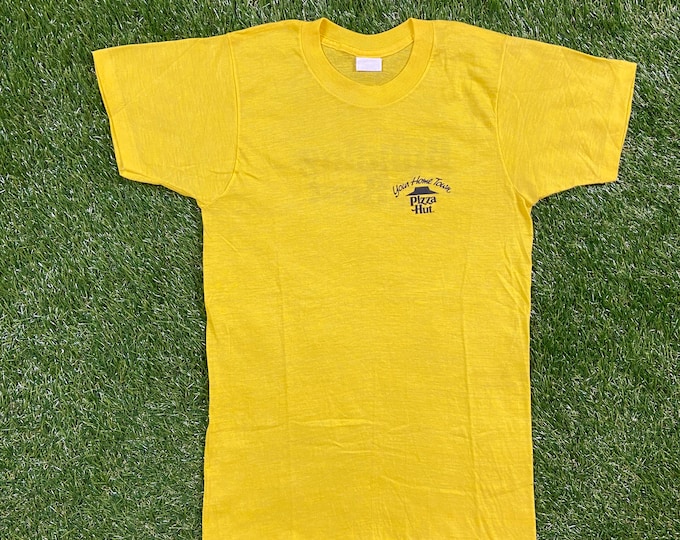 Vintage Pizza Hut T Shirt Tee Screen Stars Made USA Size Small S Classic Pizza 1980s 80s
