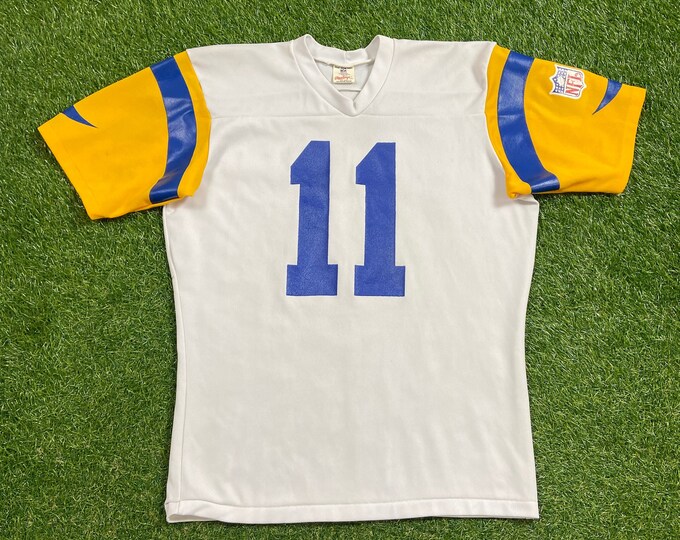 Vintage St Louis Rams Jersey Rawlings Made USA Size Large L NFL Football Super Bowl Missouri Los Angeles 1990s 90s