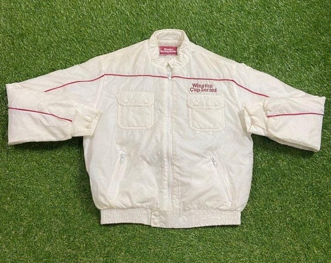 Vintage Winston Cup Series Jacket Made USA Size Medium M NASCAR Racing Daytona 500 1990s 90s