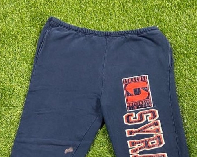 Vintage Syracuse University Sweat pants Champion Made USA Size Large L New York Orangemen NCAA College Football Basketball Ny