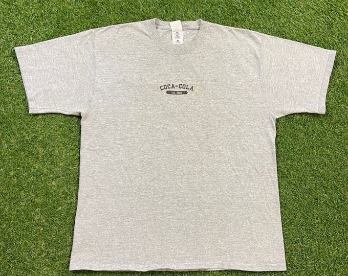 Vintage Rare Coca Cola Coke T Shirt Tee Fruit of the Loom Size Xtra Large XL Classic Cola Soda Pepsi 1990s 90s