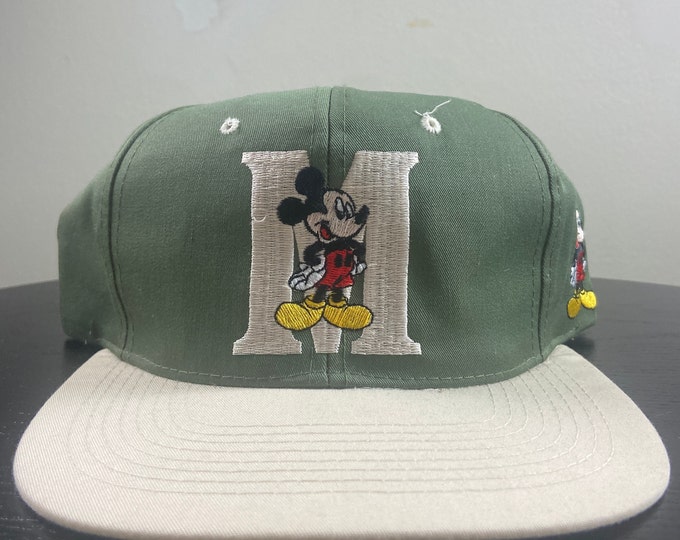 Vintage Mickey Mouse Snapback Hat OSFA Walt Disney World WDW Disneyland 1990s 90s