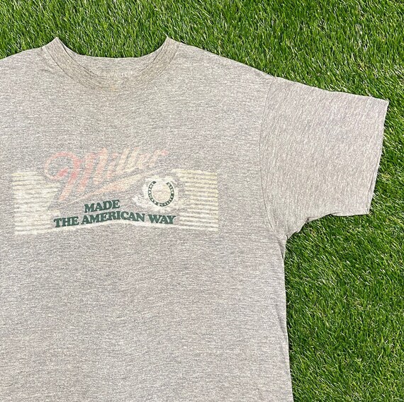 Vintage Miller T Shirt Tee Size Xtra Large XL Sneakers Made