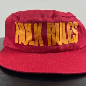 Vintage Hulk Hogan Hulk Rules Snapback Hat Made Usa OSFA WWF Wrestling WWE Dwyane The Rock Johnson Steve Austin Jeff Matt Hardy