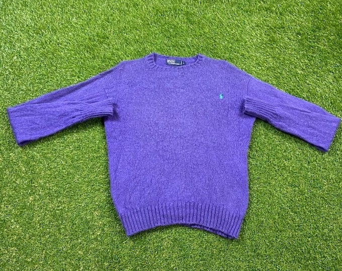 Vintage Polo Ralph Lauren Crewneck Sweater Quality 90s Size Small S RL American Apparel Bear Horse Pull Over Comfy Warm